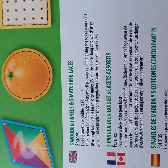 Melissa&Doug 5 wooden panels&5 matching laces. - Picture 6 of 7